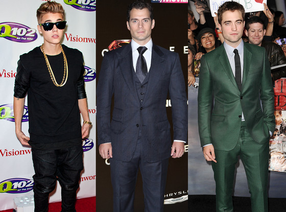 Justin Bieber, Henry Cavill, Robert Pattinson Justin Bieber, Henry Cavill, Robert Pattinson